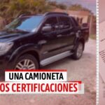 UNA CAMIONETA, DOS CERTIFICACIONES